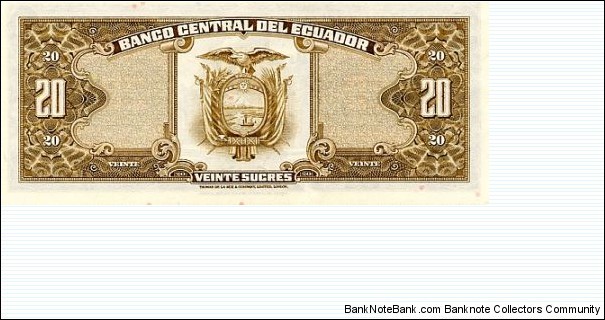 Banknote from Ecuador year 0