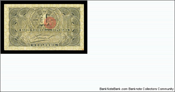 Banknote from Colombia year 1895