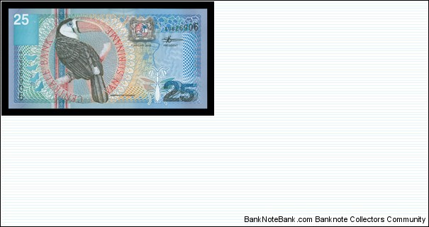 Suriname, 25 Gulden, 01/01/2000, P148  Banknote