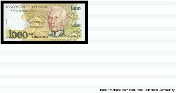 Brazil, 1000 Cruzeiros, ND(1990), P231b Banknote