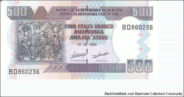 Burundi 500 Francs. Banknote for SELL. SELL PRICE IS: $2.5 Banknote