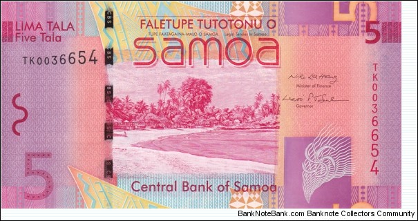 Samoa P38 (5 tala ND 2008) Banknote