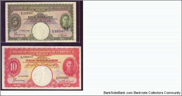 5 & 10 DOLLAR Banknote