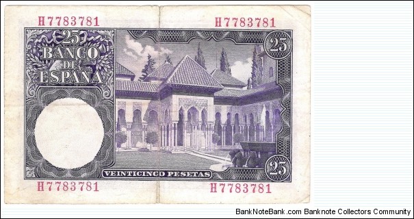 Banknote from Spain year 1954