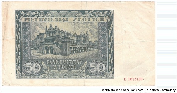 Banknote from Poland year 1941