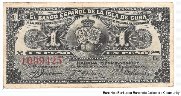 1 Peso(1896) Banknote