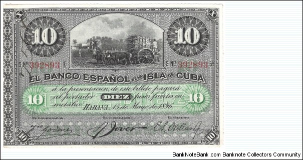 10 Pesos(1896) Banknote