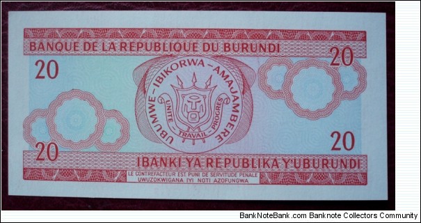 Banknote from Burundi year 2005
