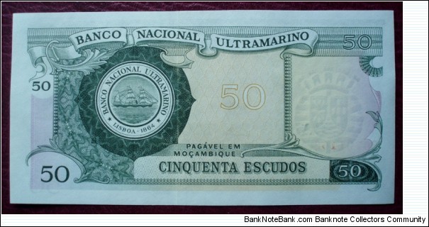 Banknote from Mozambique year 1970