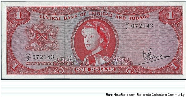 Trinidad & Tobago N.D. 1 Dollar. Banknote