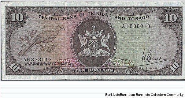 Trinidad & Tobago N.D. 10 Dollars. Banknote