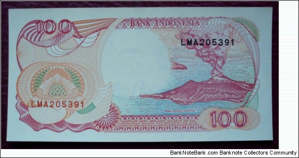 Bank Indonesia |
100 Rupiah |

Obverse: Erupting 