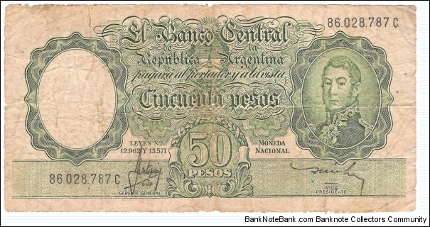 50 Pesos(1954) Banknote