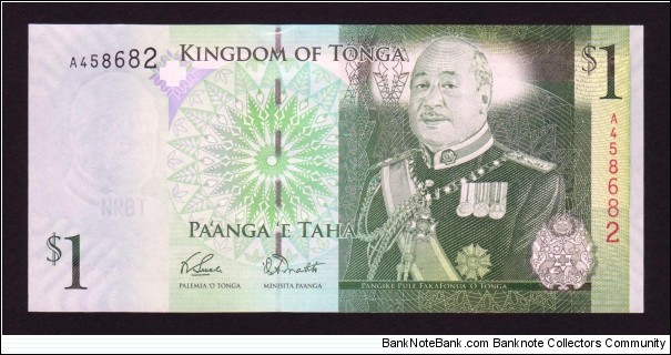 Tonga 2009 P-37 1 Pa'anga Banknote