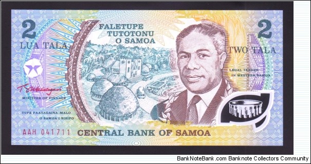 Samoa 2003 P-31e 2 Tala Banknote