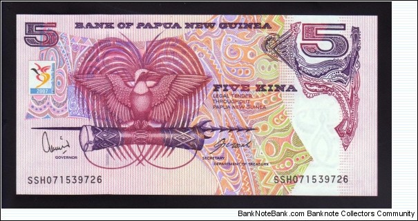 Papua New Guinea 2007 P-NEW 5 Kina Banknote