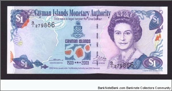 Cayman Islands 2003 P-30 1 Dollar Banknote