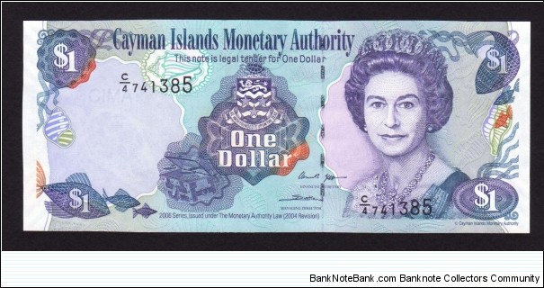 Cayman Islands 2006 P-33a 1 Dollar Banknote