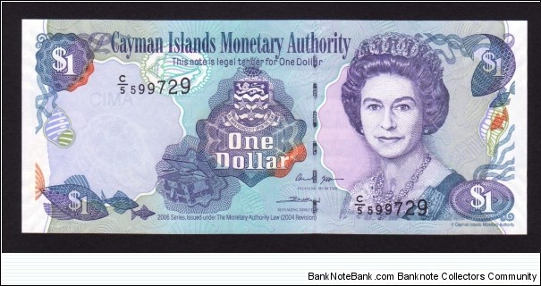 Cayman Islands 2006 P-33b 1 Dollar Banknote