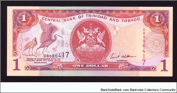 Trinidad & Tobago 2002 P-41b 1 Dollar Banknote