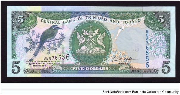 Trinidad & Tobago 2006 P-NEW 5 Dollars Banknote