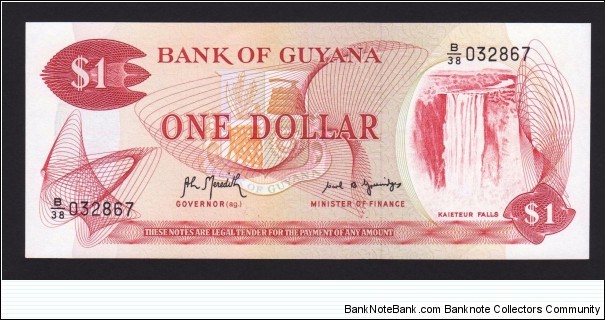 Guyana 1992 P-21g(S8) 1 Dollar Banknote