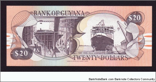 Banknote from Guyana year 1996