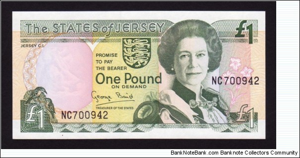 Jersey 1993 P-20a 1 Pound Banknote