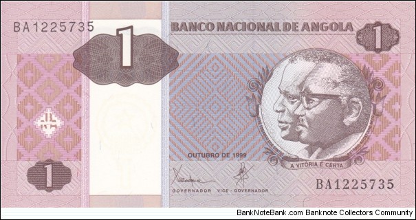 Angola P143 (1 kwanza Oct-1999) Banknote