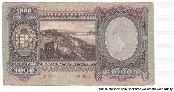 Banknote from Hungary year 1943