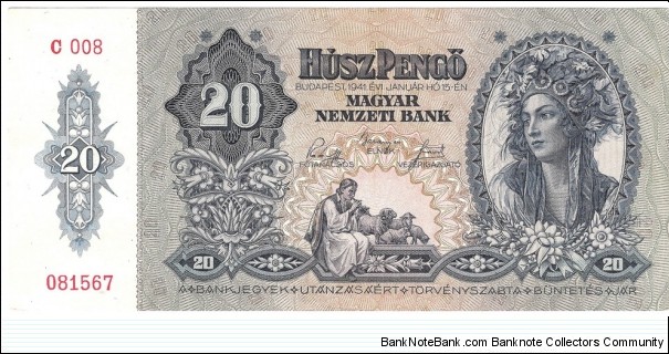 20 Pengo(1941) Banknote