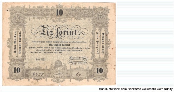 10 Forint(1848) Banknote