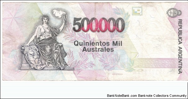 Banknote from Argentina year 1989