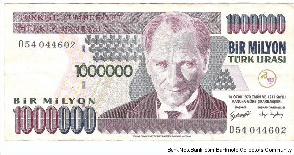 1.000.000 Lira Banknote