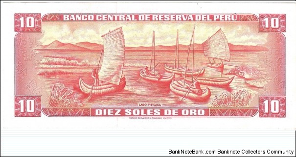 Banknote from Peru year 1972