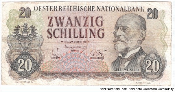 20 Schilling(1956) Banknote