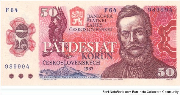 Czechoslovakia P96a (50 korun 1987) Banknote