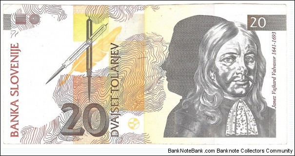 20 Tolarjev Banknote