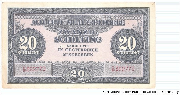 20 Schilling(Alliierte Militärbehörde 1944)  Banknote