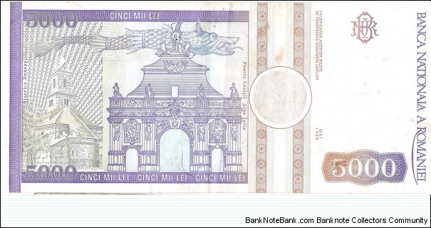 Banknote from Romania year 1993