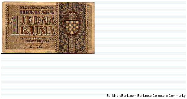 1 Kuna__pk# 7 b Banknote