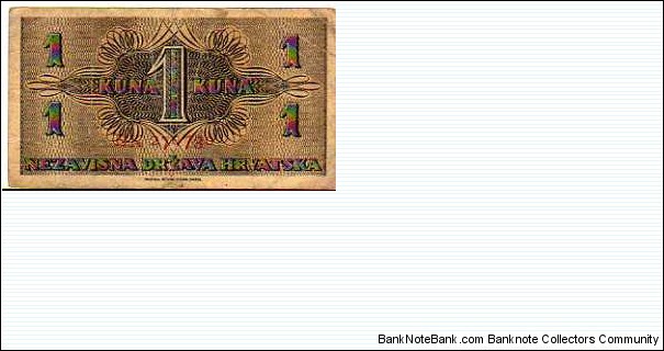 Banknote from Croatia year 1942