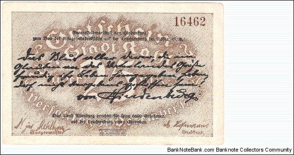 25 Pfennig(notgeld 1920) Banknote