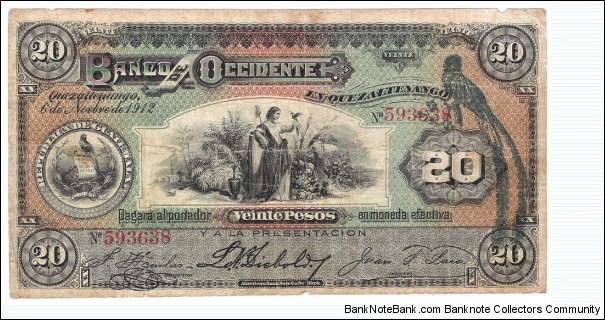 20 Pesos(1912) Banknote