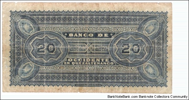 Banknote from Guatemala year 1912