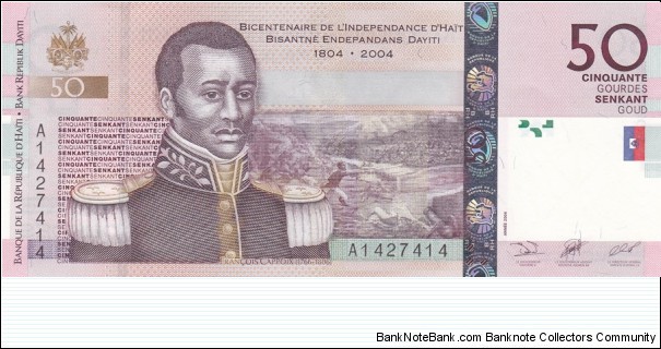 Haiti P274a (50 gourdes 2004) Banknote