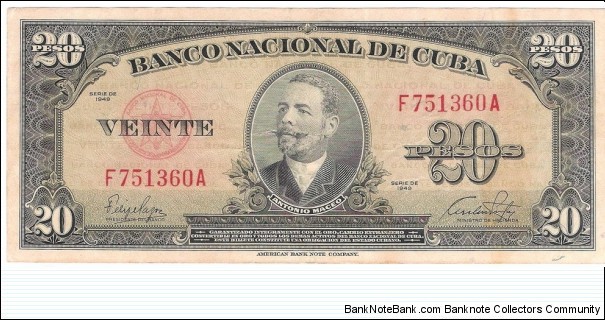 20 Pesos(1949) Banknote