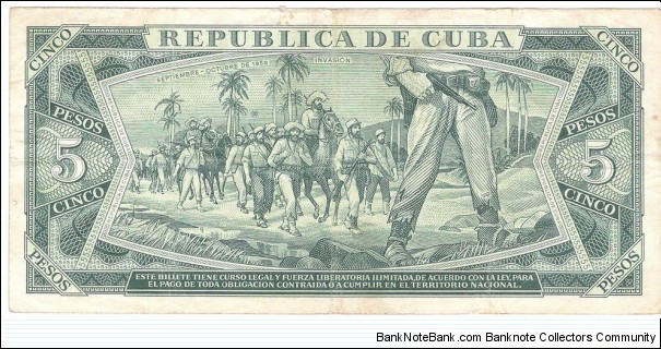 Banknote from Cuba year 1968