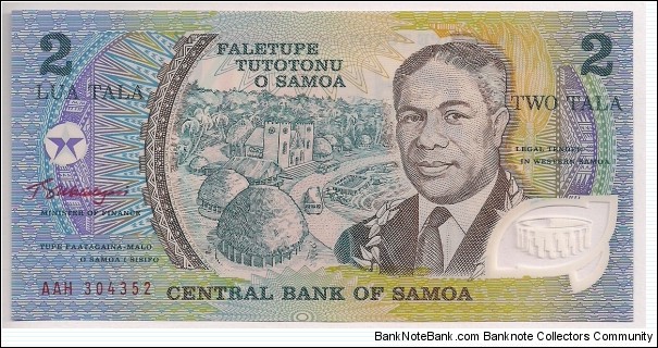 Samoa 2 Tala 1990 P31f. Banknote