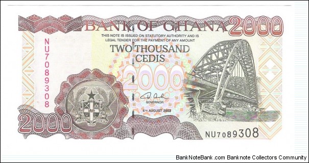 2000 Cedis Banknote